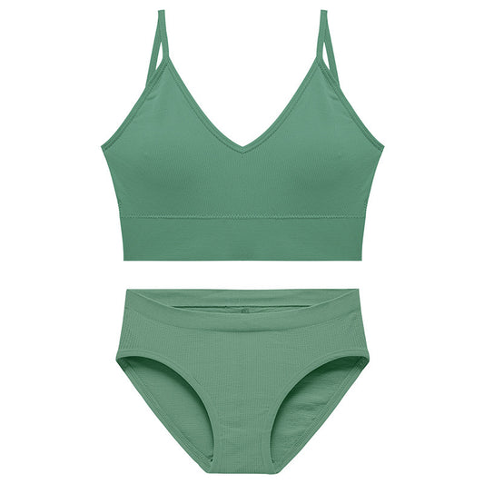 Rib collection ノンワイヤーブラショーツセット