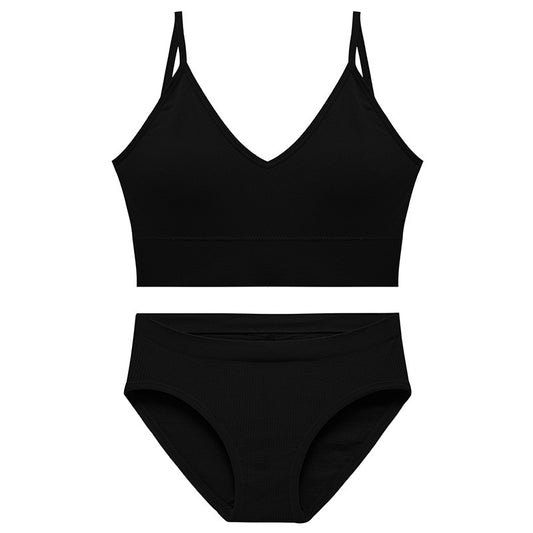 Rib collection ノンワイヤーブラショーツセット