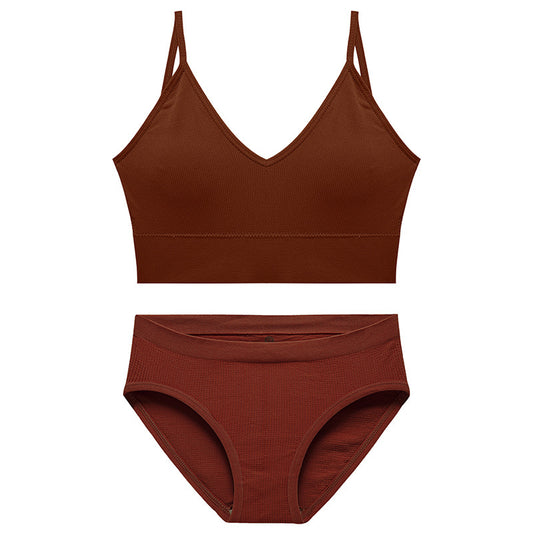 Rib collection ノンワイヤーブラショーツセット