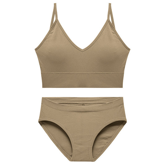 Rib collection ノンワイヤーブラショーツセット